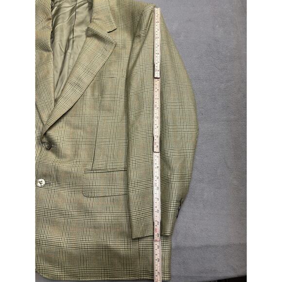Loro Piana Blazer Mens 42 Green Plaid Cashmere Wool Silk Made Italy Sport Coat - Picture 5 of 10
